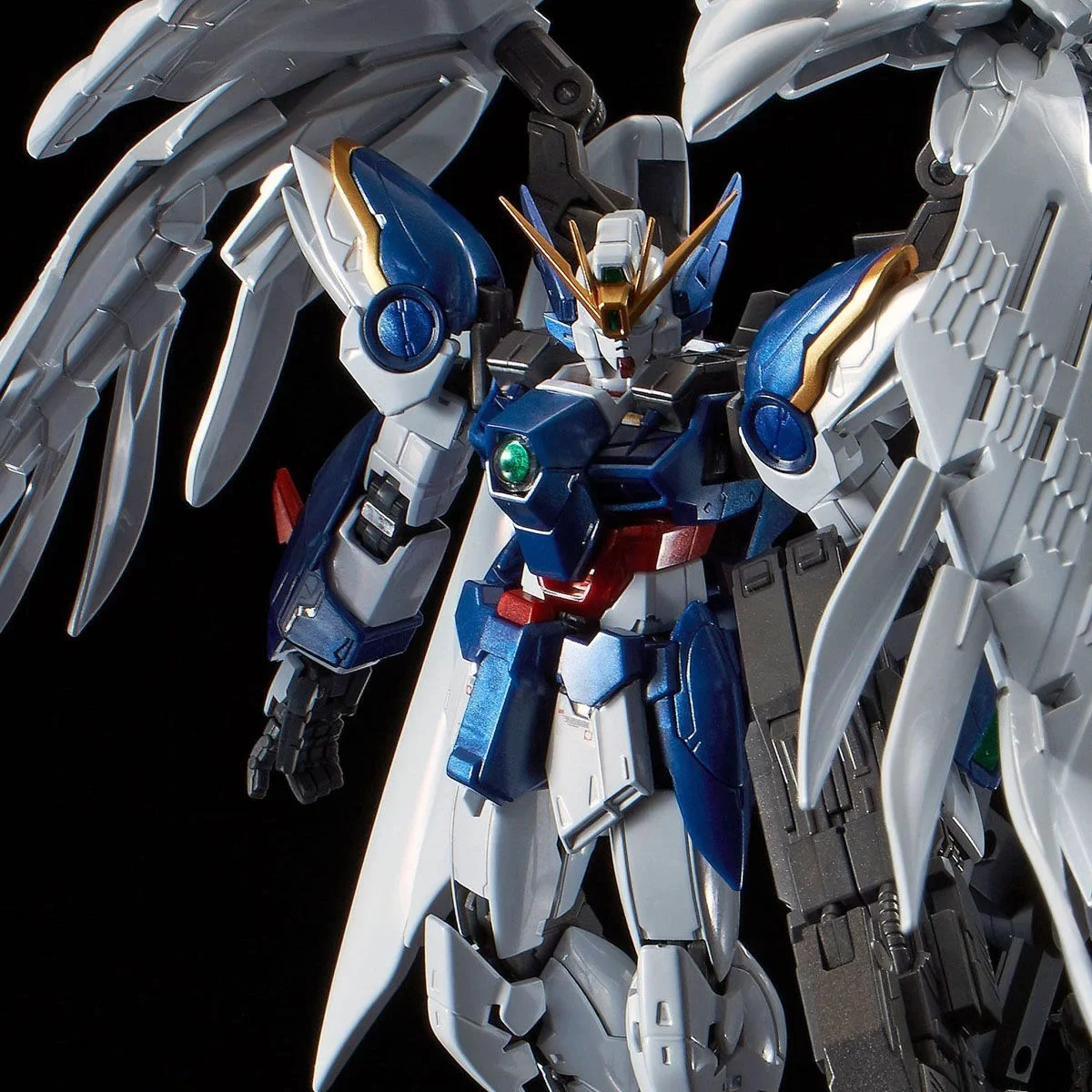 BANDAI PB RG 1/144 WING GUNDAM ZERO EW & DREI ZWERG [TITANIUM FINISH] Plastic Model Kit Assembly/Assembling Anime Action Figure