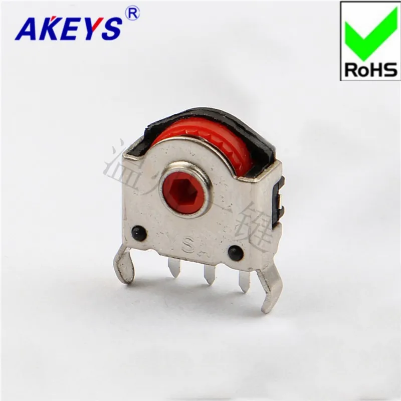 10 PCS Red BM-YSA Large Hole 5H2 Foot Mouse Encoder Fittings 5mm Roller Decoder Rolling Switch