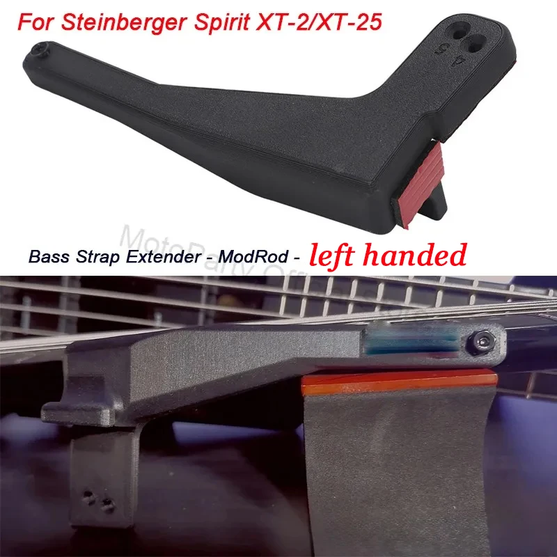 Extensor de correa para guitarra eléctrica para zurdos, para Steinberger Spirit XT-2 de 4 cuerdas/XT-25 de 5 cuerdas ModRod