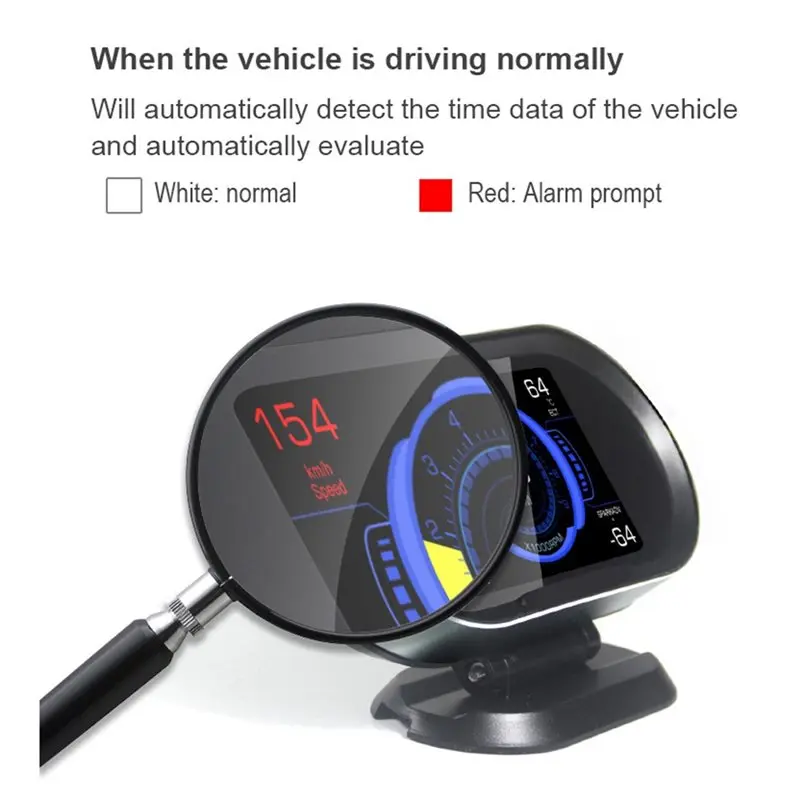 Auto Trip Meter, Speedometer, Water Temperature Gauge, OBD Intelligent Car HUD Digital Instrument Computer KW206