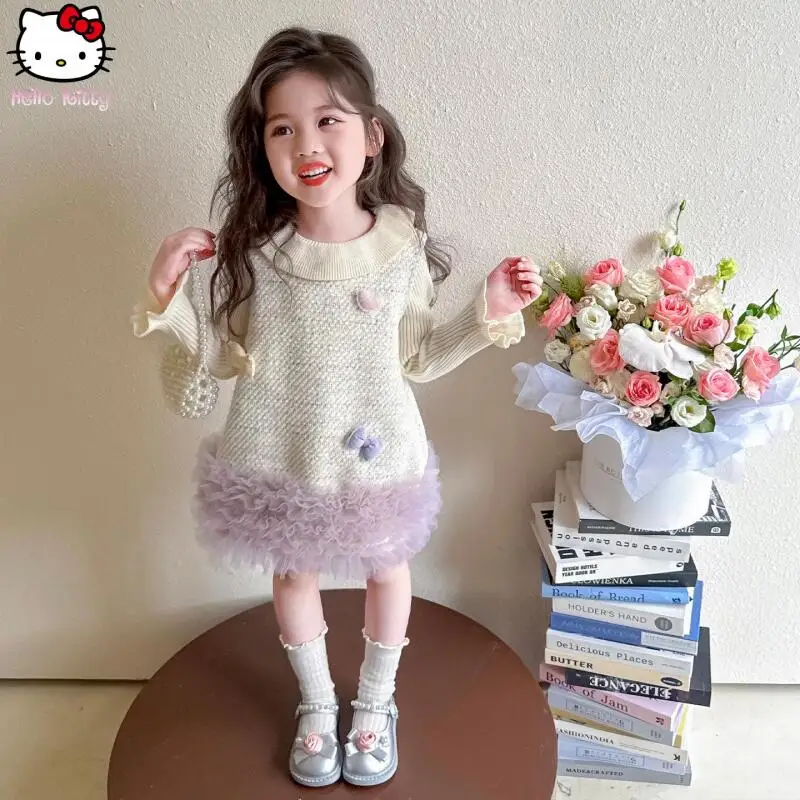 

Платье-рубашка с утолщенным дном для девочек в стиле аниме, костюм с героями мультфильмов на осень и зиму, кавайное новое теплое платье-юбка для девочек, модное платье-жилет