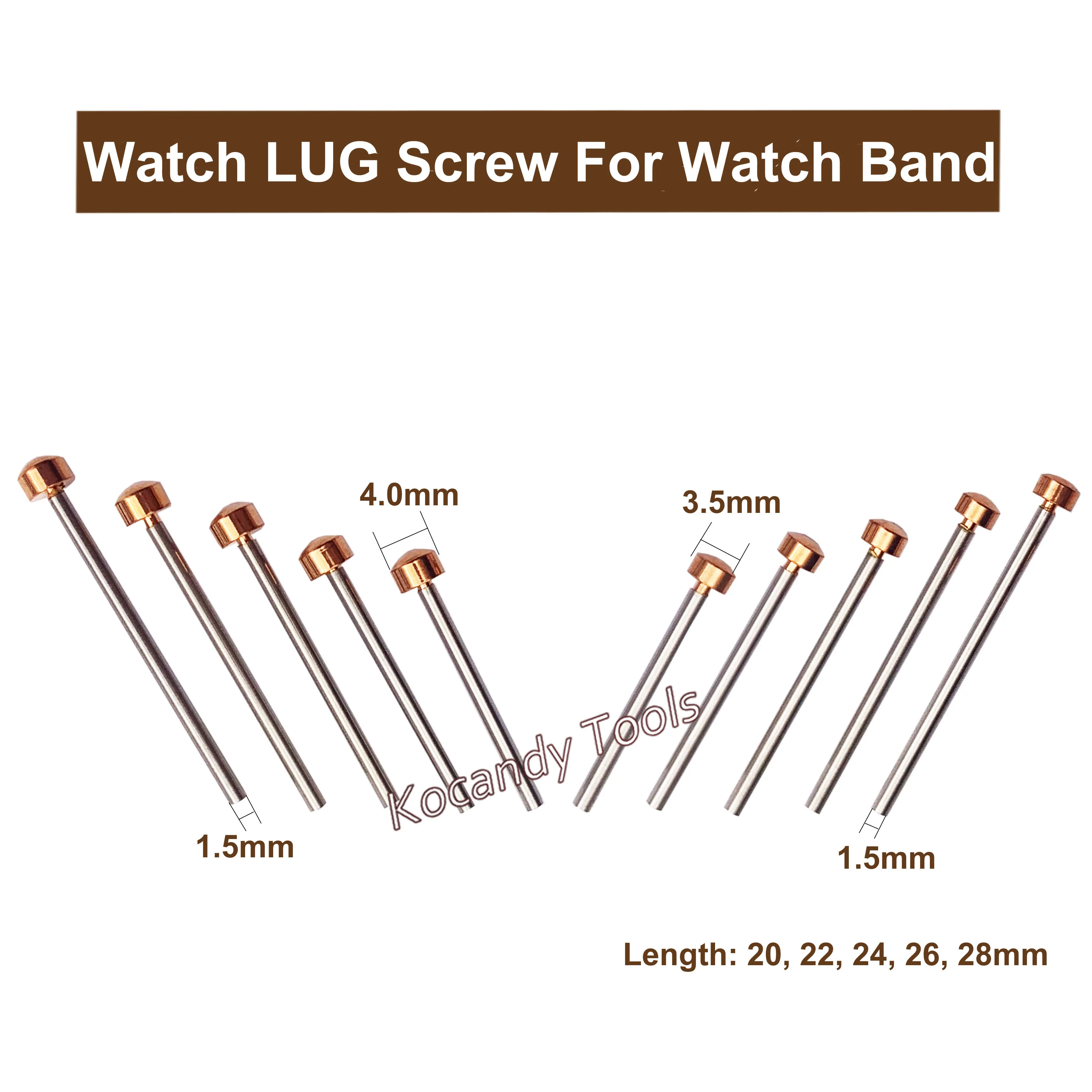 Rose gold and silver colour Watch Band Screw Pins for Watchmaker Repair Parts Watch LUG Screw Set