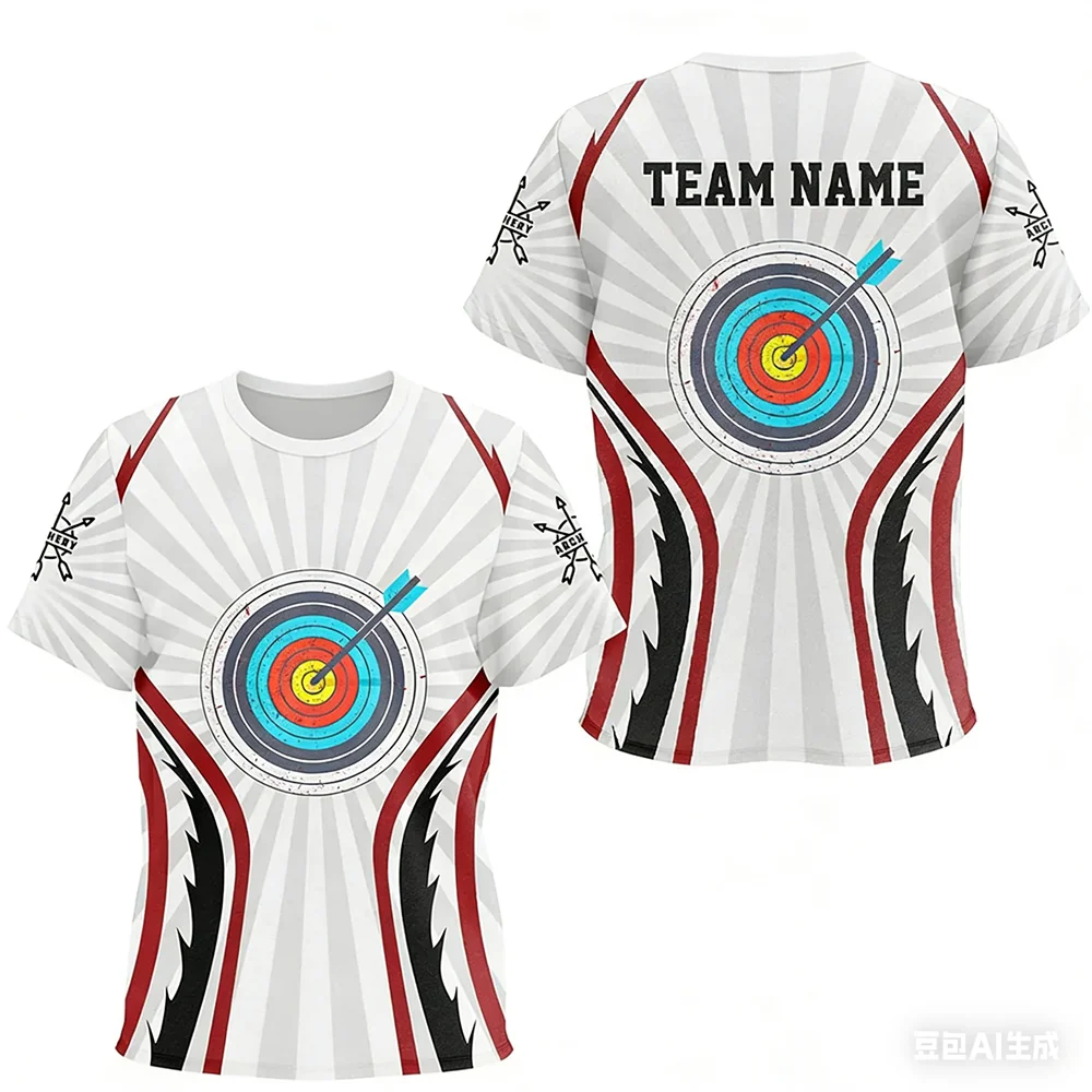 Camiseta personalizada para tiro com arco, camiseta masculina com impressão 3d engraçada, moda com nome personalizado, camiseta para jogador de arco e flecha, presentes para amantes do tiro com arco