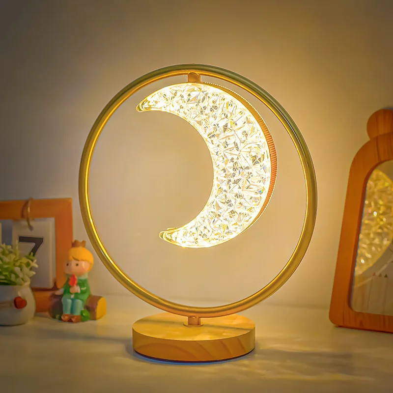 مصباح ليلي مزخرف إبداعي لغرفة النوم بجانب السرير، ديكور ممتاز، هدية المشاهير على الإنترنت، نجوم القمر