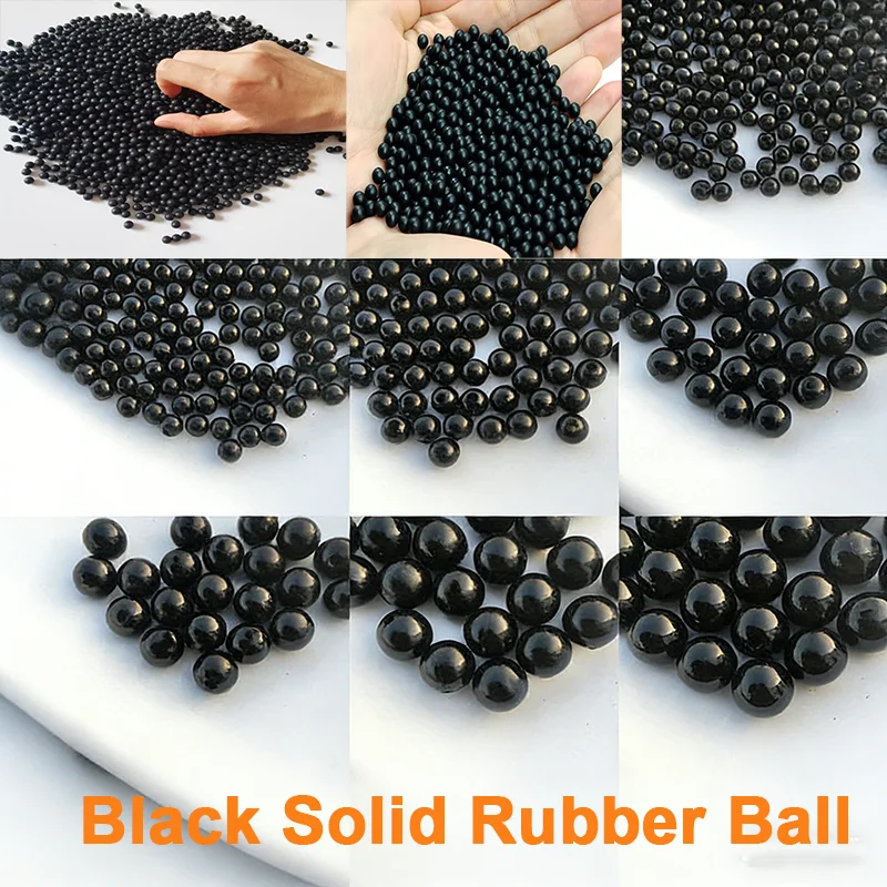 10pcs Diameter 2/2.5/3/3.5/4/4.5/5/5.5/6/6.8-20mm Black Solid Rubber Ball Round Sealing Rubber Ball Industrial DIY Parts