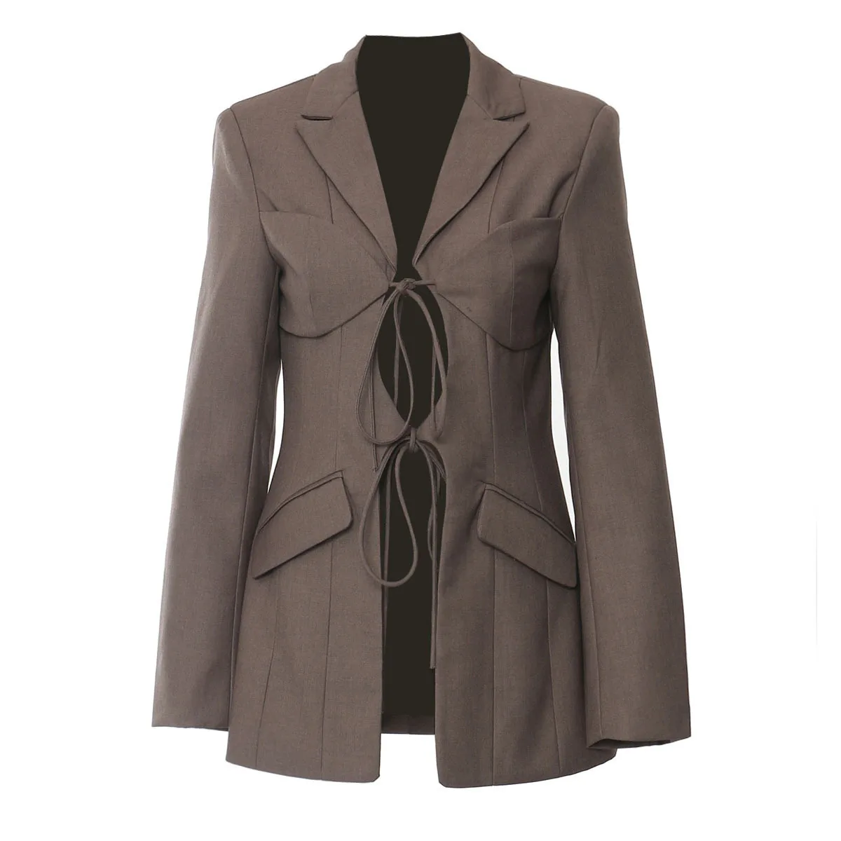 

YYAHAHAS Y2K Asymmetric Blazer Women Spring Summer Cropped Suit Jacket Hollow Out Cardigan