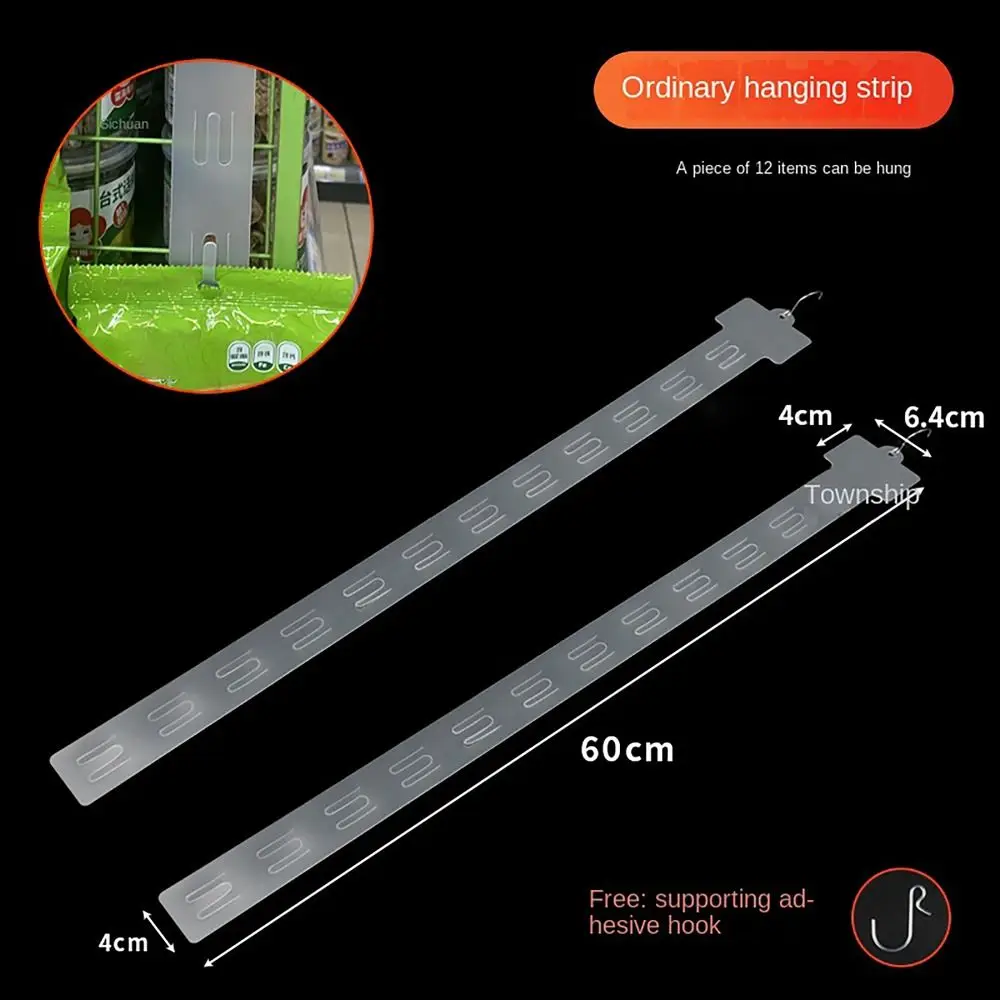 Plastic Hanging Strips Durable Upgrade Thicken with Hook Snacks Display Hanger Splicable Merchandising Clip Strips Supermarket