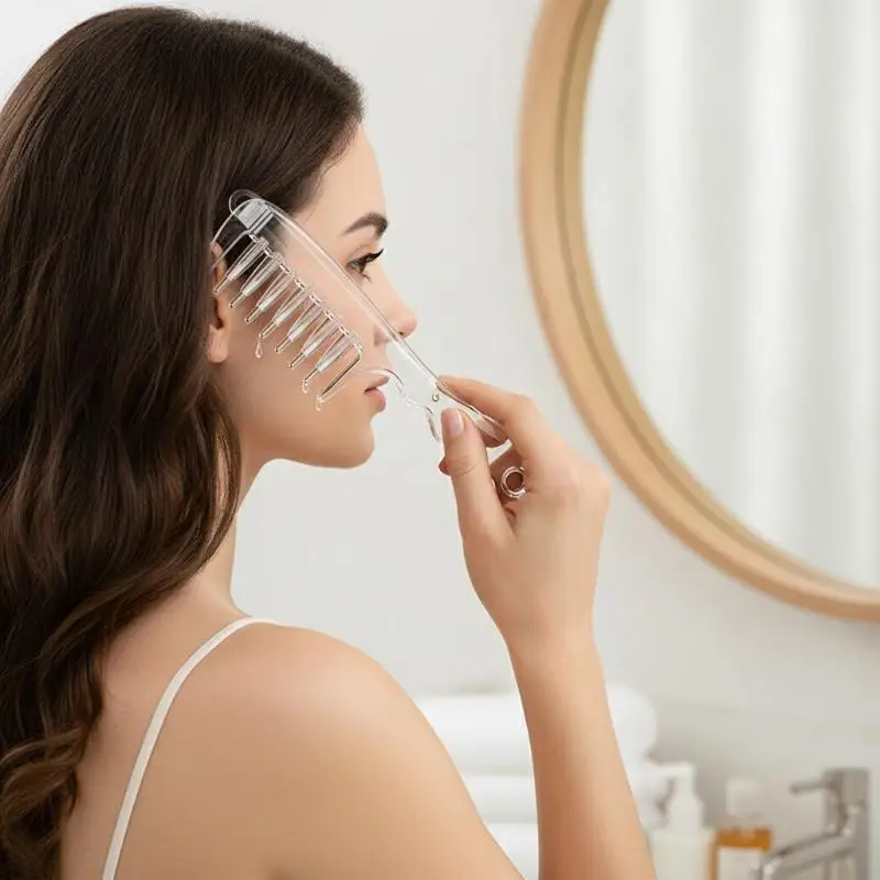 1 Stück Kopfhautmassage-Applikatorbürste, Haarkamm zur Aufnahme von ätherischen Ölen, nachfüllbarer Öl-Haarkamm für Haarpflege und Haarwachstumsbehandlung – Detail 15