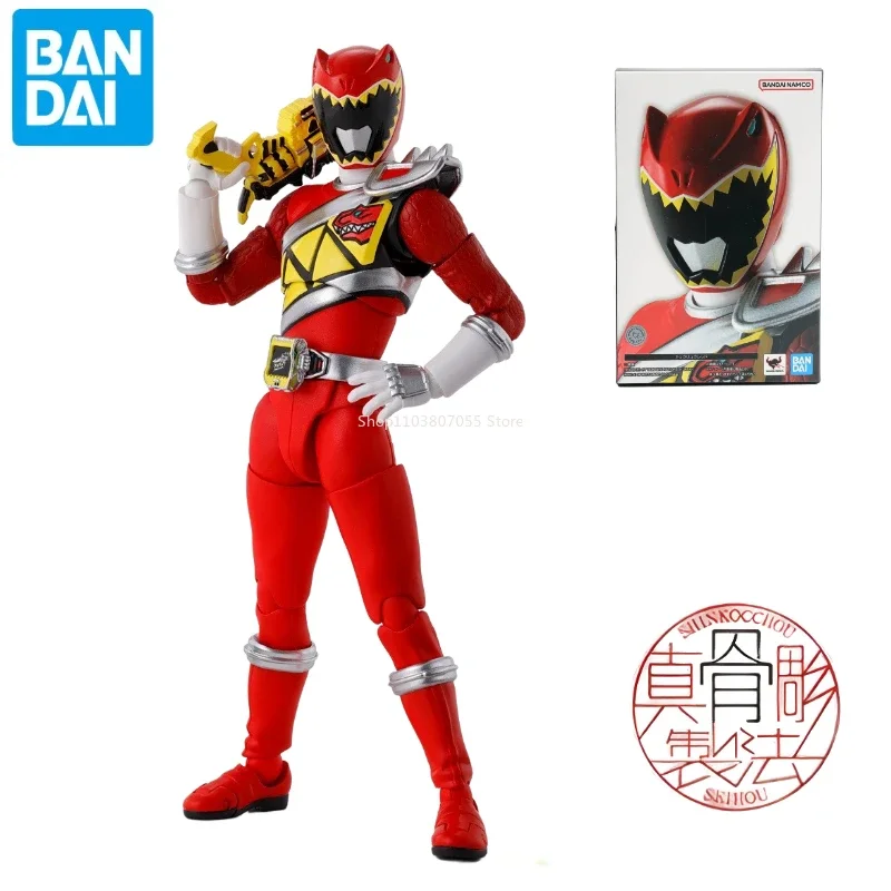 

In Stock Original Bandai S.H.Figuarts SHF Tokusatsu Zyuden Sentai Kyoryuge Red Action Figure Toys Collection Model Gift