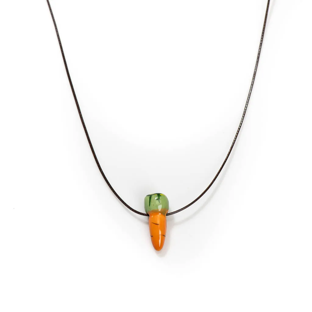 Ceramic Carrot Fashion Jewelry Wholesale Women\'s Simple Necklaces For Women DIY Handmade Gift Necklace Pendant BY114