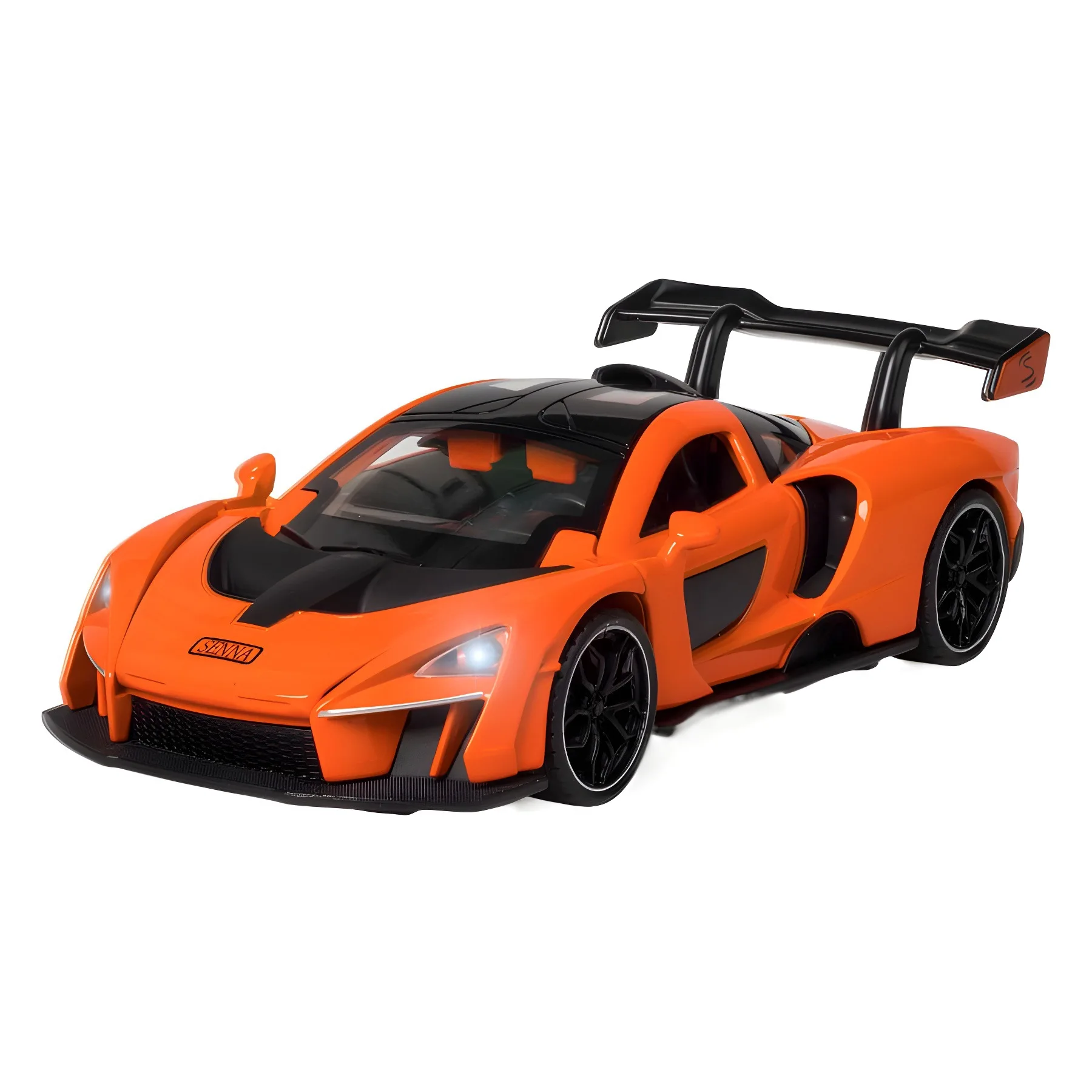 合金スポーツカーモデル、音と光のプルバックモデル、セナモデル、車のデスクトップルームオーナメント、おもちゃギフト1:32スケール