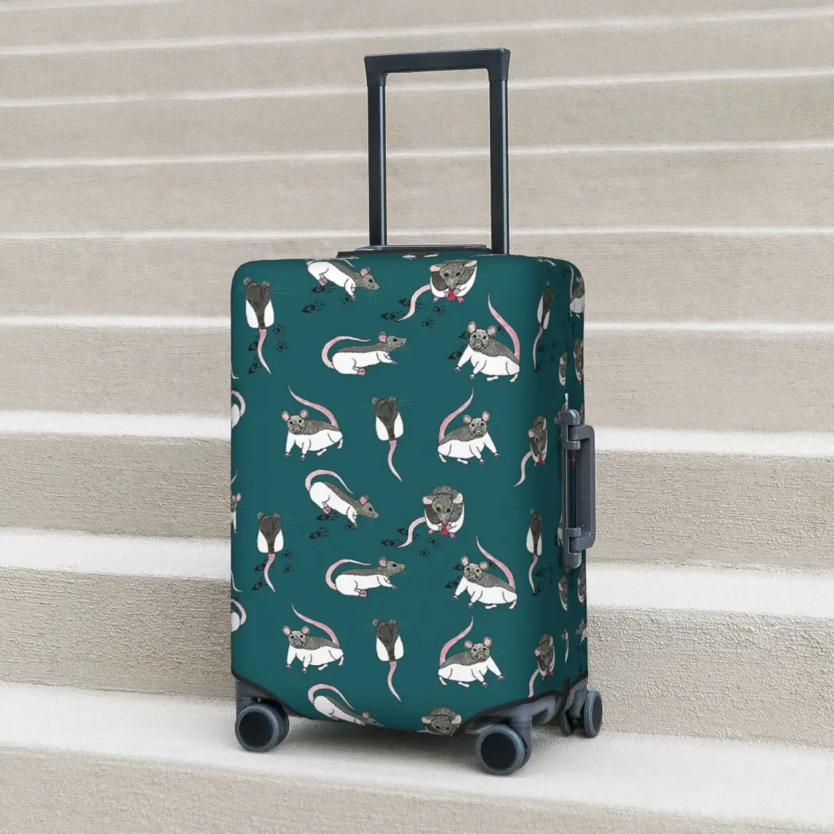 

Rats Suitcase Cover Protection Elastic Trip Luggage Protector Covers for 18-32 Inch