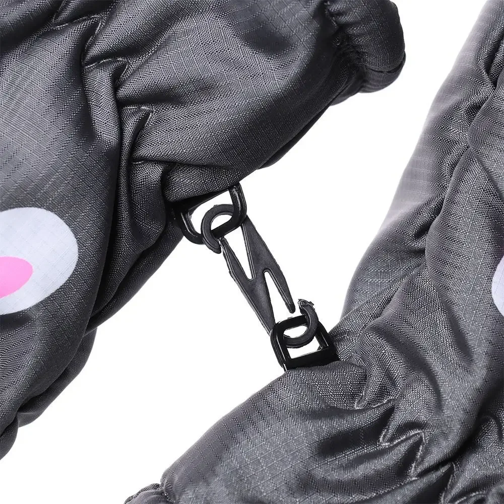 

Зимние ветрозащитные нескользящие толстые теплые спортивные варежки с мультяшным кроликом, водонепроницаемые лыжные перчатки