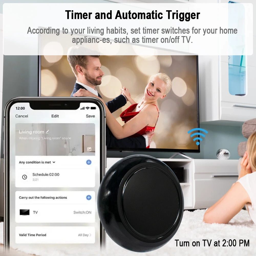 Remote Control IR Universal Pintar Wifi Remote Control Inframerah DIY untuk AC TV Melalui Alexa Google Home Tuya Smart Life