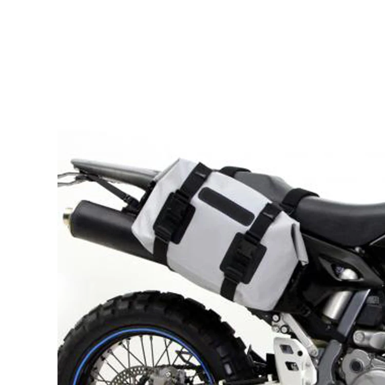 Logotipo personalizado de alta calidad 28L TPU impermeable negro motocicleta alforja suave bolsa lateral de sillín de calidad para viajes ciclismo