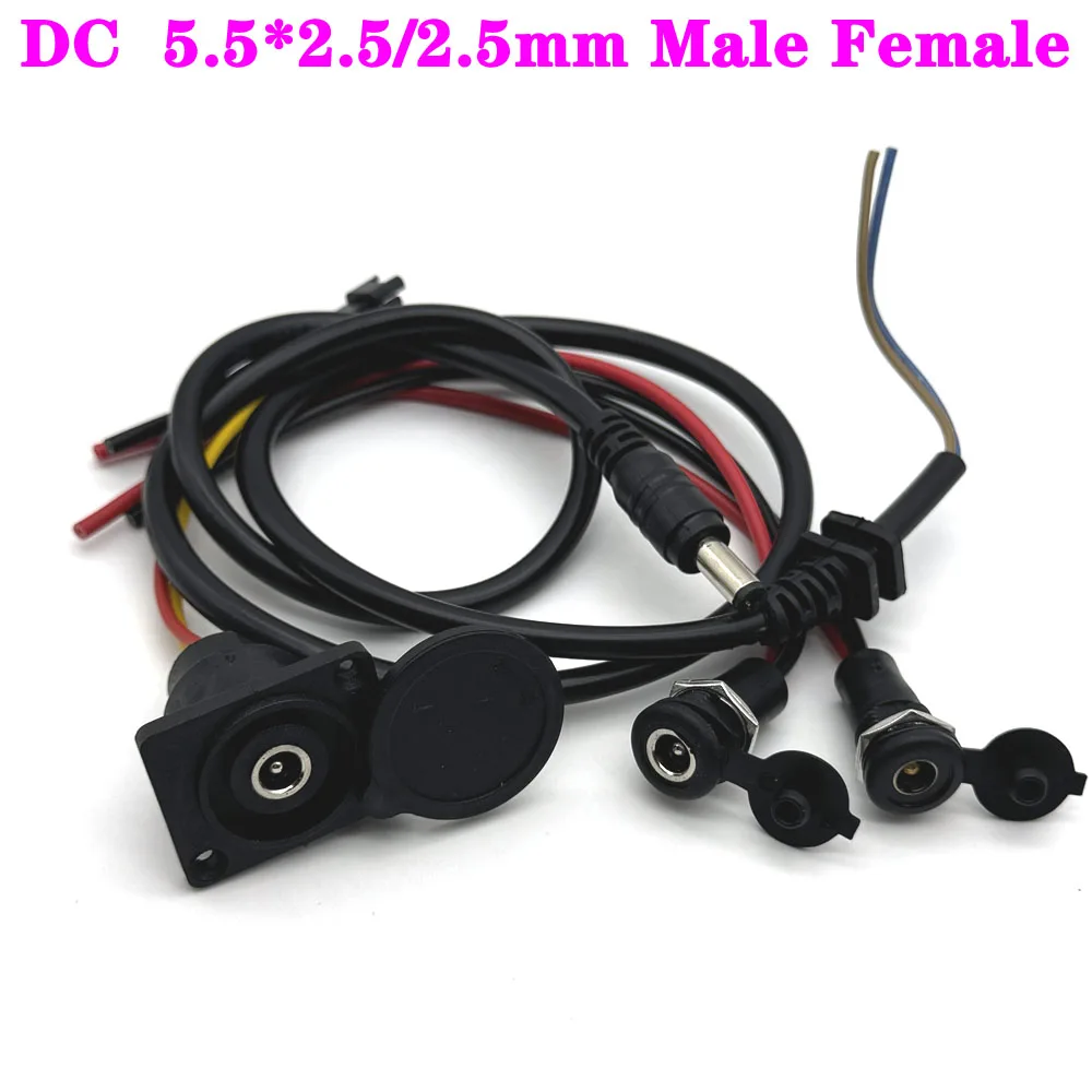 

Electric Bicycle Charging Head 36V/48V Lithium Battery Output Line Round Male and Female Base DC2.1 / 2.5 Charger Plug Socket