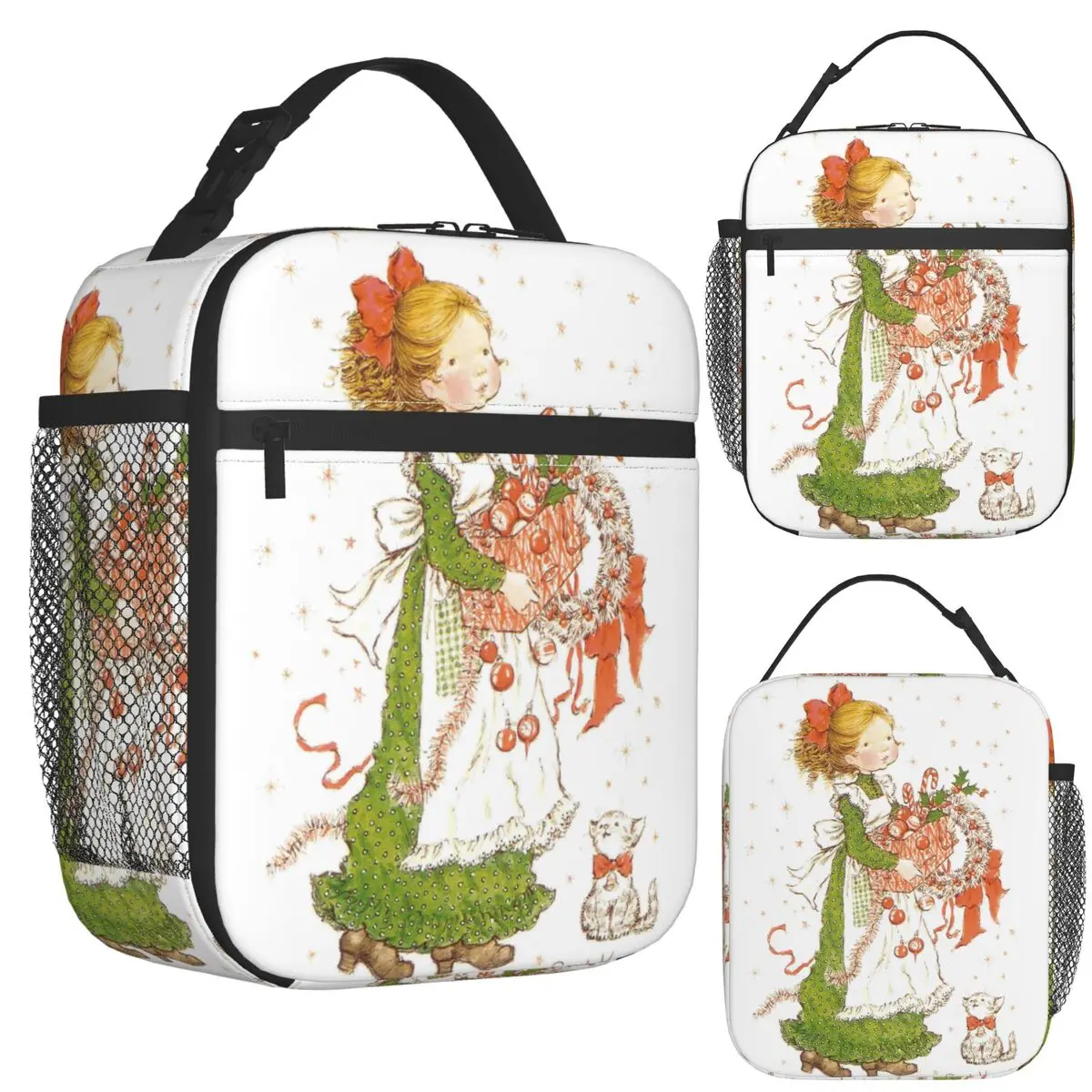 

Sarah Kay Swing Girl Insulated Lunch Bag for School Bento Storage Food Boxes Portable Container Cooler Thermal Lunch Box Tote