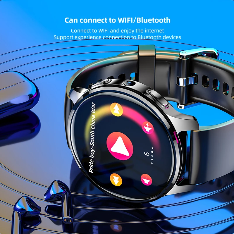 

2024 4G LTE Round Smart Watch Men Android 8.1 1.5" AMOLED Smartwatch Phone 750 mAh 5MP Camera GPS Wifi SIM Card Call Google Play