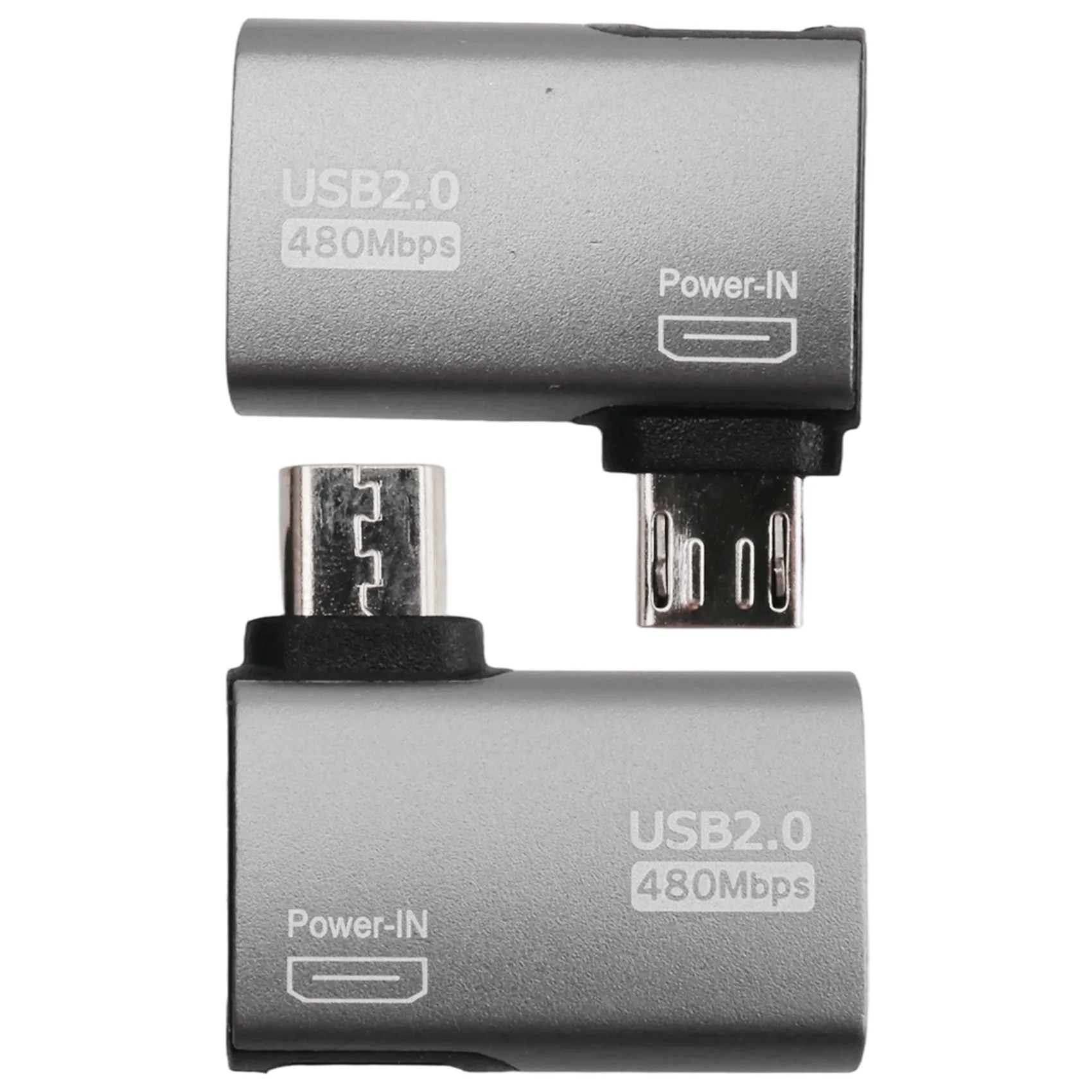 A31T 2Pcs OTG Adapter for Fire TV Stick 90 Degree Left/Right Angle Micro-USB to USB for Android Phone Tablet