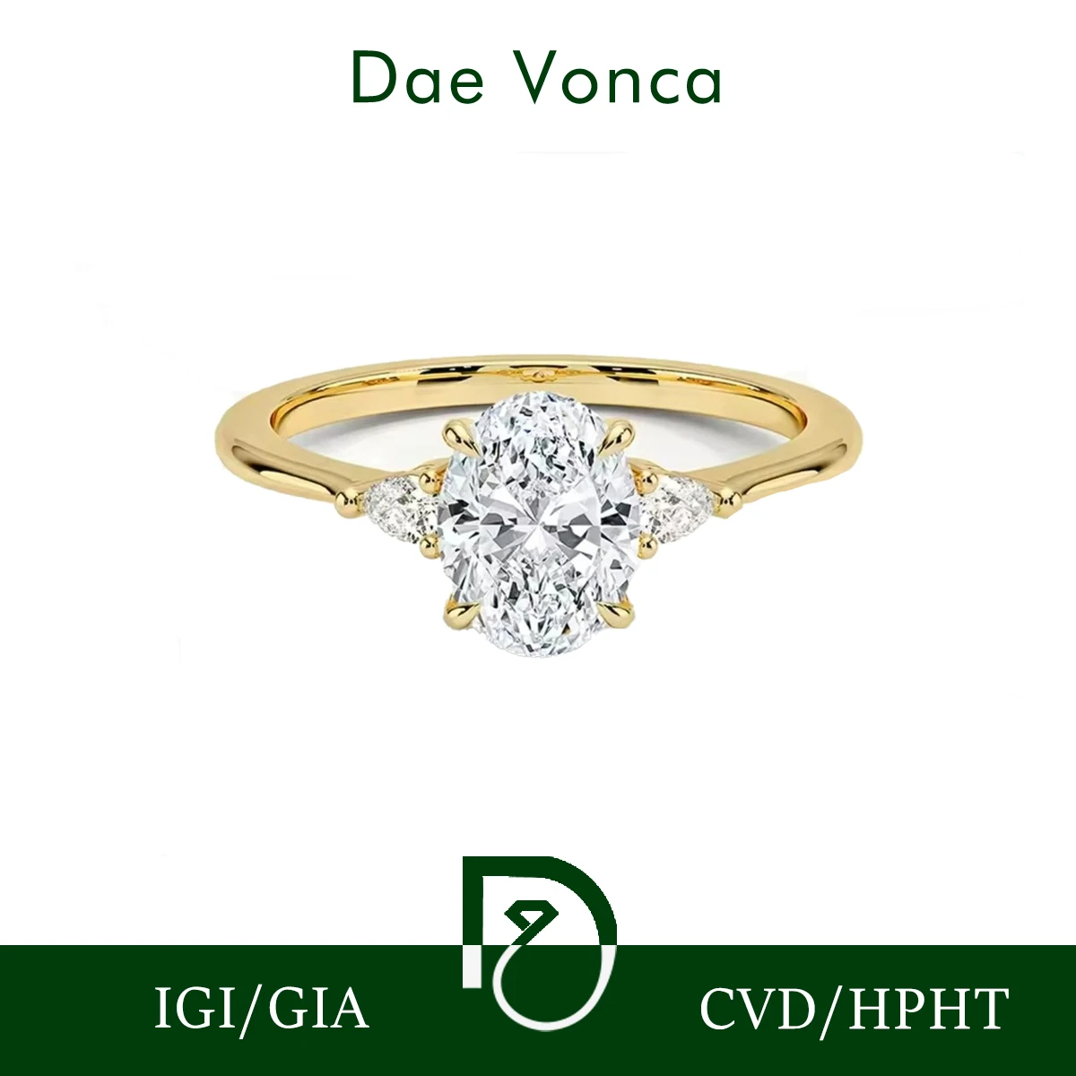 

Обручальные кольца с бриллиантами с тремя камнями, желтое золото, овальная огранка, кольцо с выращенным в лаборатории бриллиантом, модные простые ювелирные изделия с бриллиантами