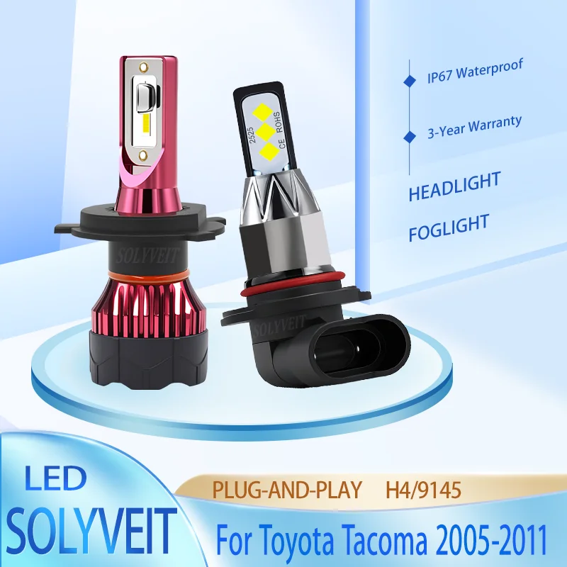 

Enhanced Night Vision Easy Installation H4 9145 LED HEADLIGHT FOGLIGHT FOR Toyota Tacoma 2005 2006 2007 2008 2009 2010 2011