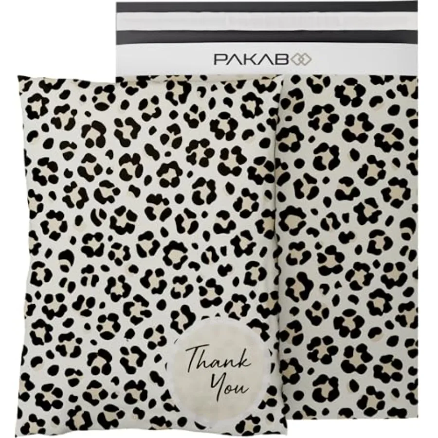 

Poly Mailer Shipping Bags 10x13 Inch 100 Pack Non-Padded Envelopes with Tamper Proof Self-Seal Cheetah Print Packaging