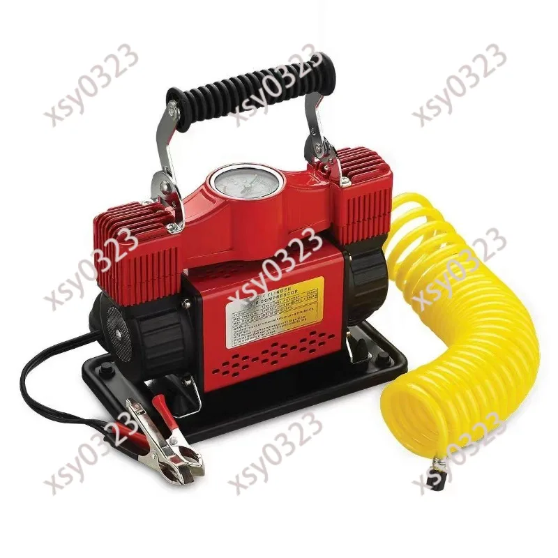 Outdoor high power 160L car on-board air pump 12V car double cylinder air pump off-road sand camping