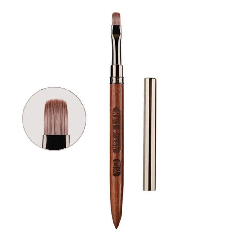 1/3PCS Sandalwood Handle Gel Painting Brush Nail Art For Gel Tip Extension Acrylic Builder Accessory Nail Art Brushes