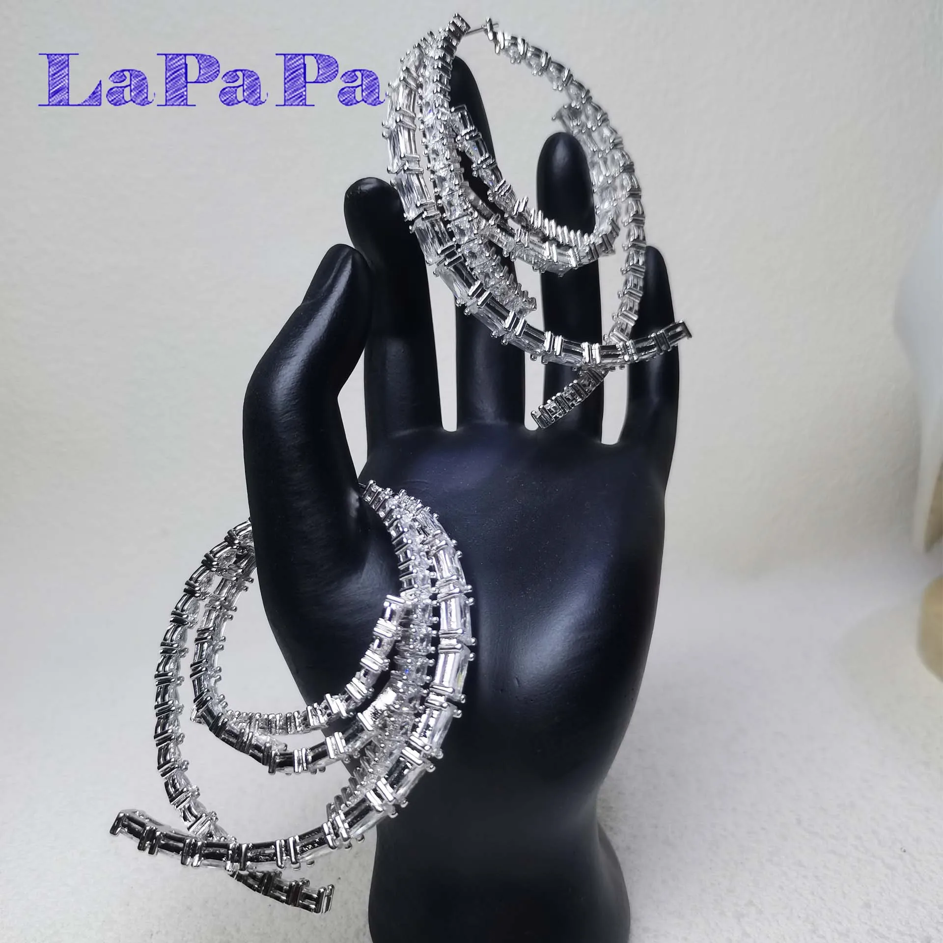 

2025 New Original for Women Cut Crystal Earrings Exquisite Wedding Jewelry Luxury Brand Stainless Steel Geometric Earrings