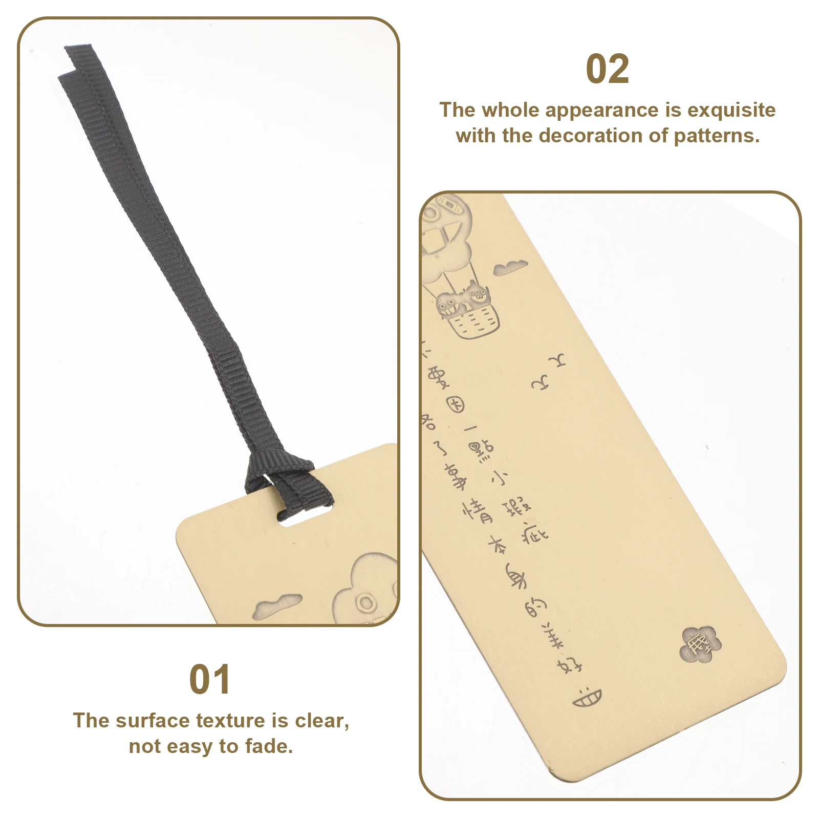 

Metal Bookmarks With Patterns Decorative Bookmark For Women Gift Studying Accessories Lightweight Red Student