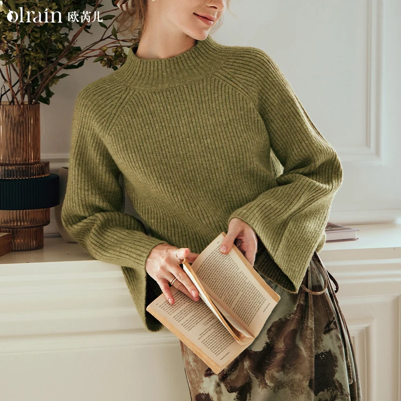 olive green sweater