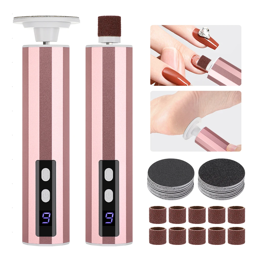 Lime électrique multifonctionnelle pour pieds, Machine de pédicure, polissage des ongles, dissolvant de peau morte, callosités, meulage des pieds, tondeuse, soins des pieds