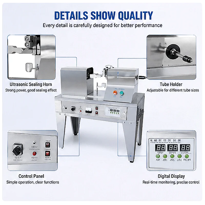 High Quality Manual Plastic Tube Sealing Machine Cosmetic Tube Welding Machine Small Tubes Sealing Machine
