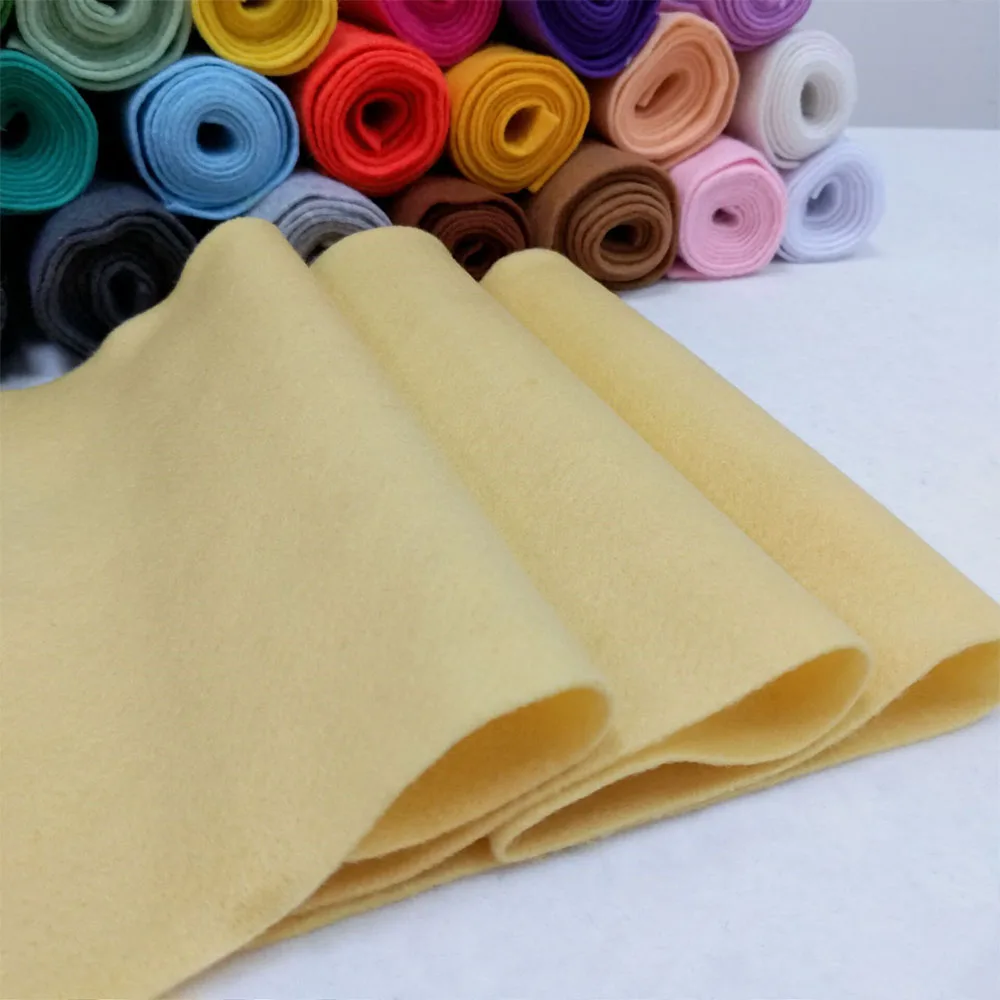 20x90cm veelkleurige zachte vilten stof niet-geweven vilten stof vel patchwork diy naaien pop ambachtelijke accessoires materiaal 1,4 mm dik