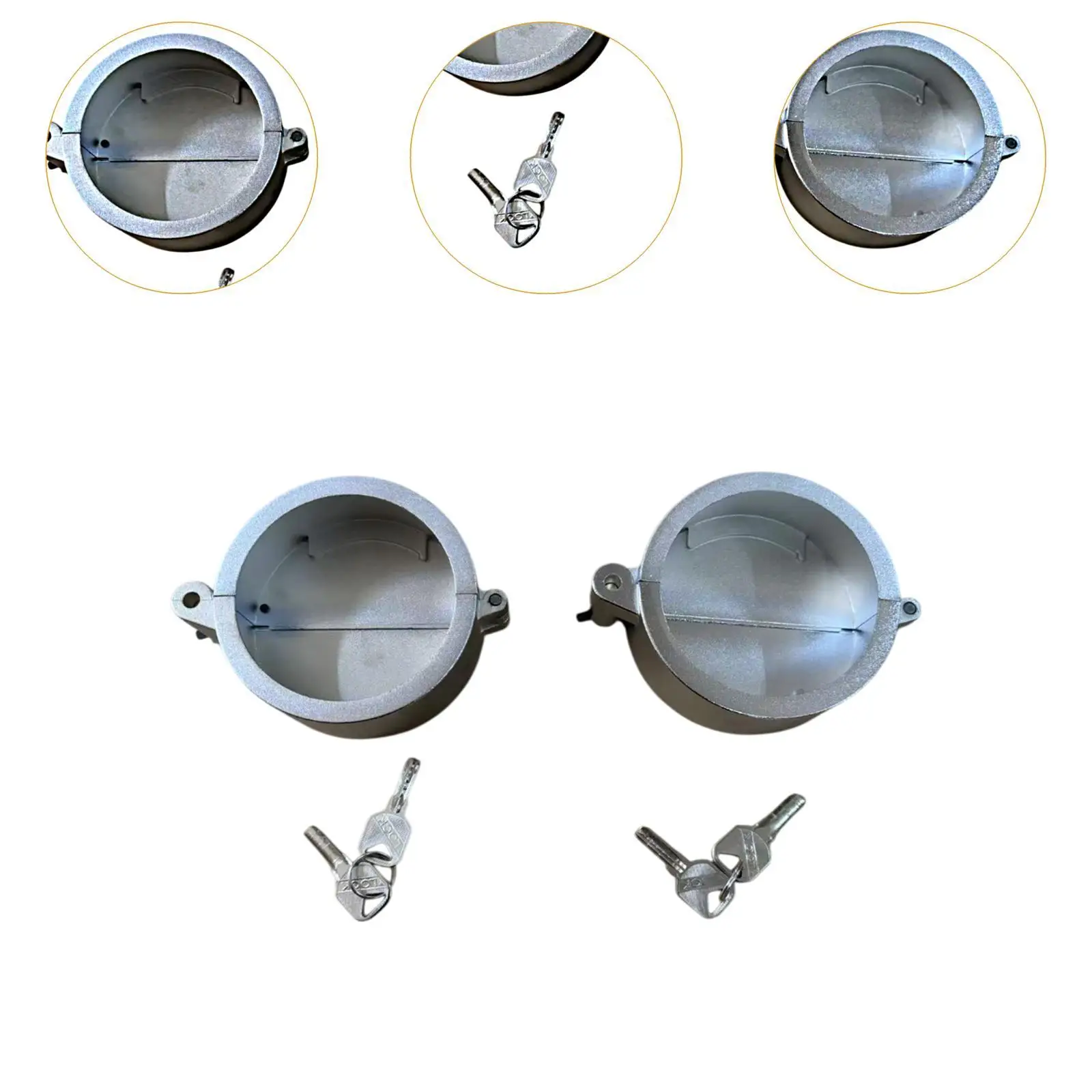 Semi Truck Locking Fuel Cap Cover, with 4 Keys ,Professional Accessories Repair Parts Replaces