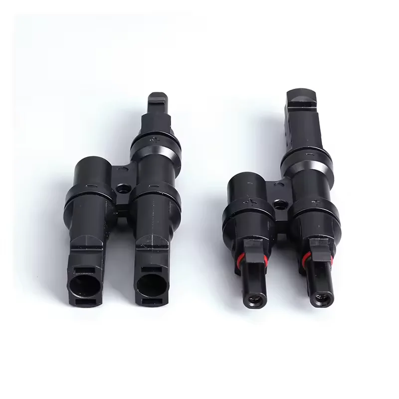 1 Pair IP67 Solar PV Connector Approved 2 to 1 T Branch Male And Female Solar 100% PP0 Parallel DIY MC2.5 4 MC6Solar Kits System