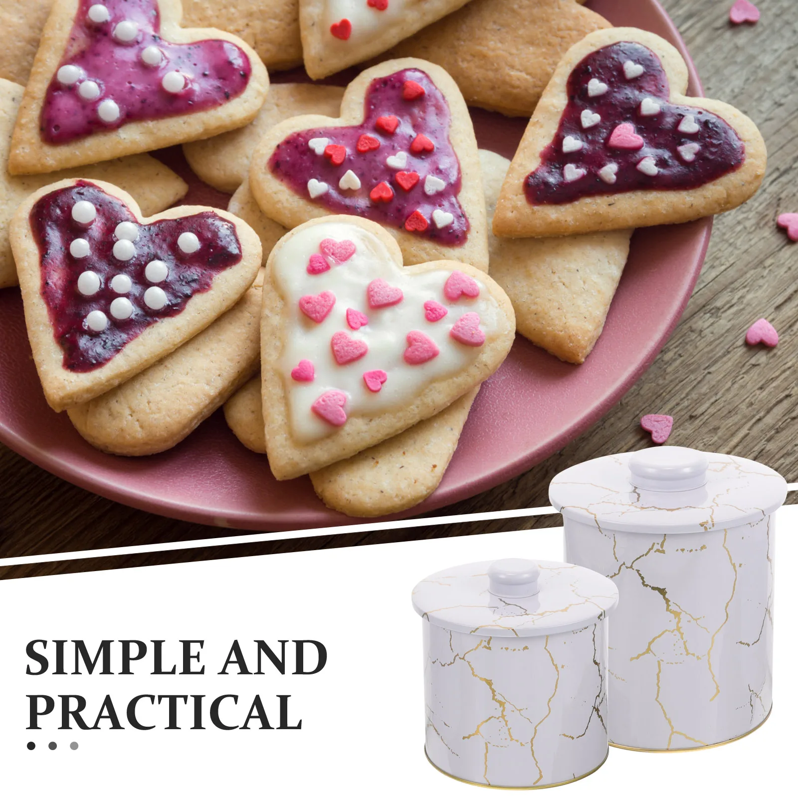 

2Pcs Iron Bread Storage Box Cake Packaging Box Home Bakery Food Container Baking Food Container Dessert Packaging Case