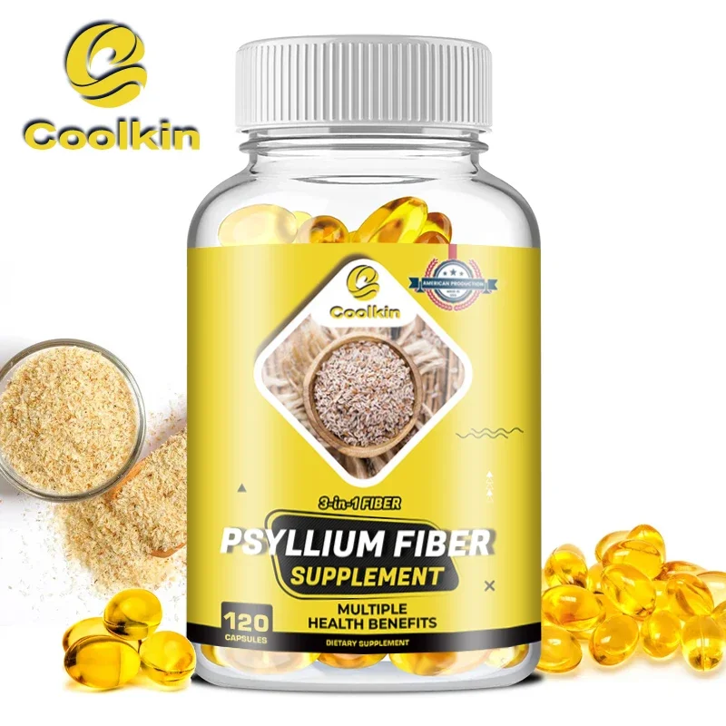 Psyllium Fiber Capsules - Organic Fiber Supplement - Supports Healthy Digestive System, Colon Cleansing