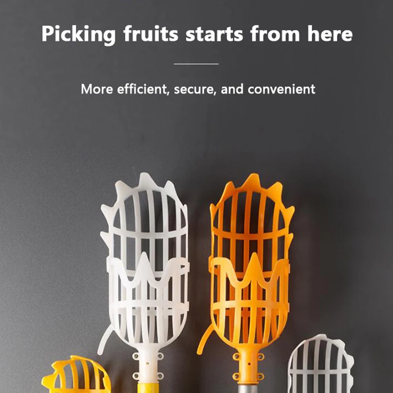 Fruitplukker Plukken Loquat Plukken Bayberry Tool Tuinmand Fruitplukker Hoofd Plastic Fruitplukgereedschap Grote hoogte