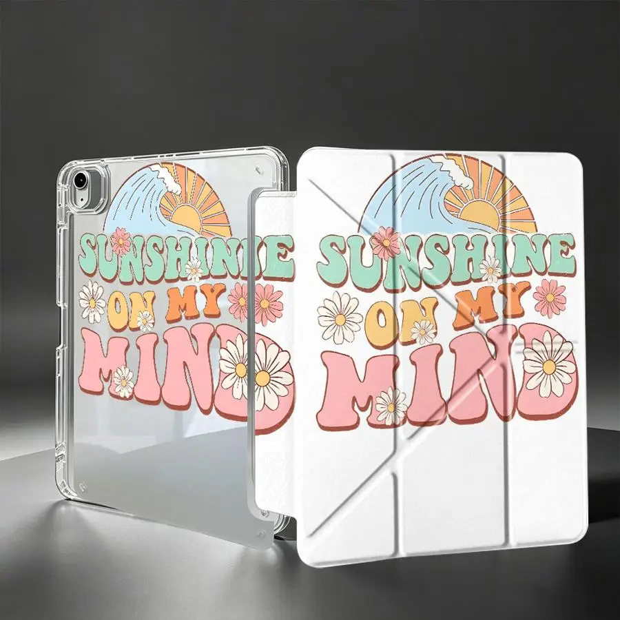 Personalized Flower Alphabet With Pen Slot Cover Tablet Case For Samsung Galaxy Tab S10 Lite S9 Plus A9 Plus S7 FE A8 A11 S8