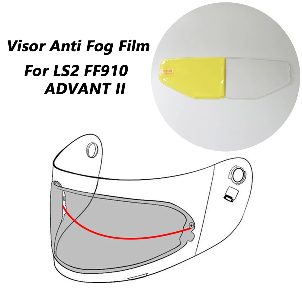

Motorcycle Helmet Visor Film Anti Fog For LS2 FF910 Advant II Anti-Fog Film Helmet Lens Accessories