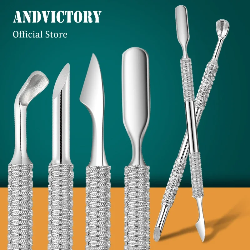 

1 шт., толкатель для кутикулы из нержавеющей стали, двухсторонний двусторонний двойной конец, подъемник для вросших ногтей, триммер, инструменты для ухода за ногтями