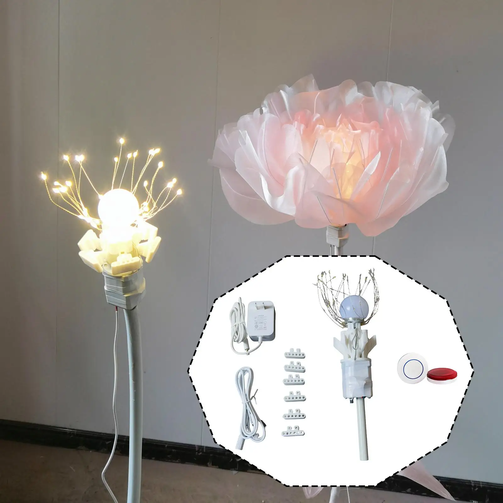 Mechanical Moving Flower Engine Artificial Flower Opener Kit for Garland Decoration Party Wedding Stage
