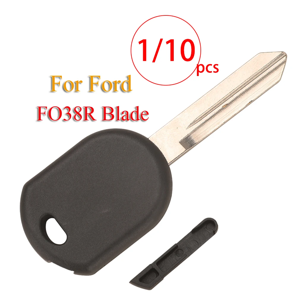 

jingyuqin 1/10pcs For Ford C-Max F350 Escape Fiesta F150 Mustang With Uncut FO38R Blade Transponder Car Key Shell Case