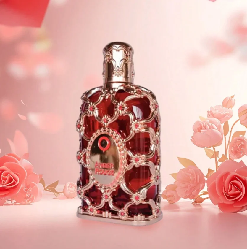 Parfum pour femme Orientical Royal Amber Rouge - 2,7 OZ, parfum floral longue durée avec formule sans alcool, cadeau de Noël parfait