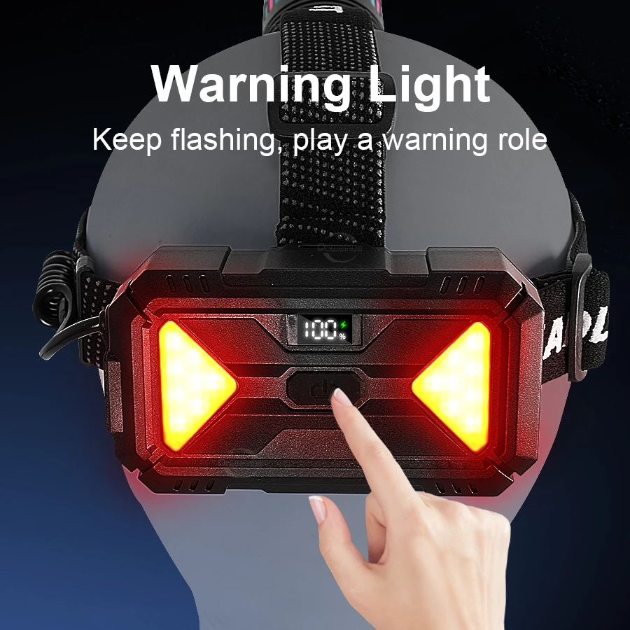 High Power Led Headlamp Rechargeable USB Headlamp Flashlight 18650 Strong Light Long Range Head Light Camping Fishing Head Torch