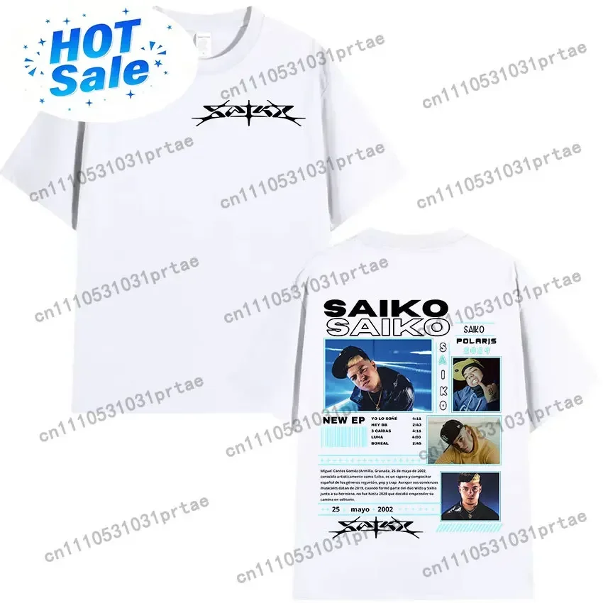 Rapper SAIKO POL ARIS Tour 2024 Graphic T Shirts Men's Hip Hop Short Sleeve Cotton T-shirt Retro O-Neck Fashion Tees Streetwear