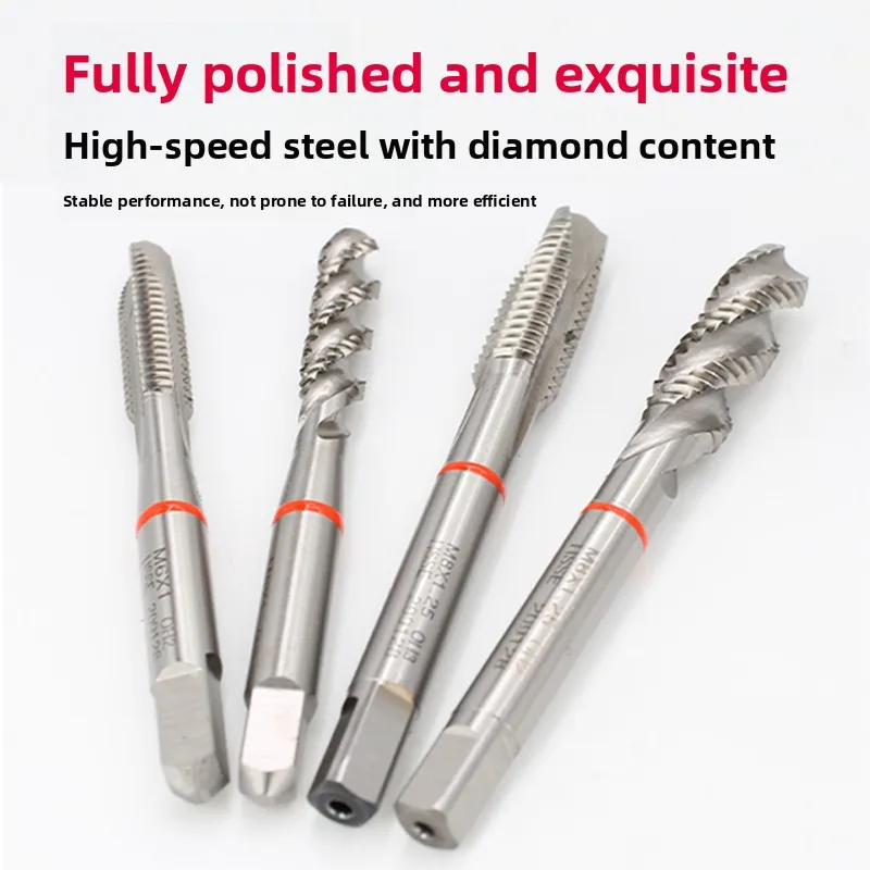 Cobalt M35 Spiral Point Tap Imported Red Ring Machine Tap for Stainless Steel M2 / M3 / M4 / M6 / M8