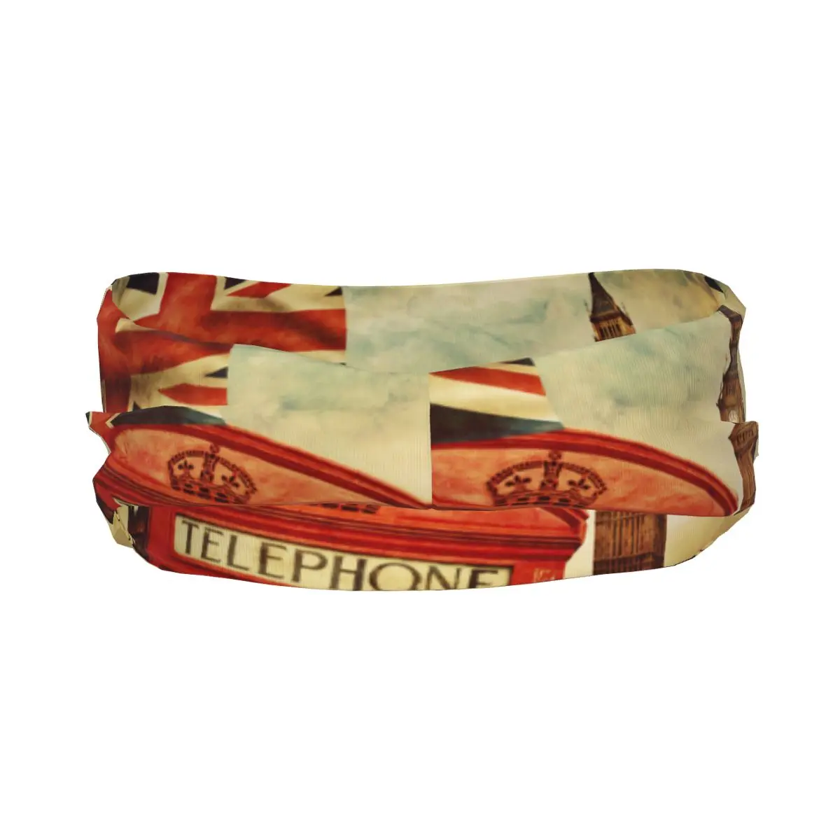 Red Phone Booth Big Ben The Union Jack Flag Elastic Hair Band Yoga Headband Makeup Hair Hoop Headwrap