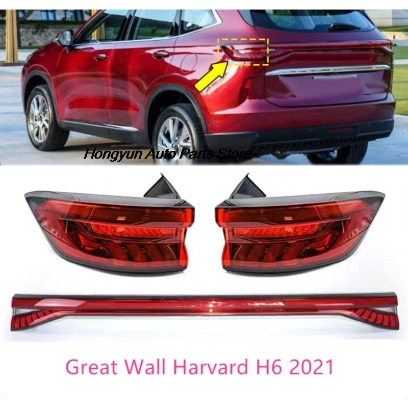 Auto Accessories For Great Wall Haval H6 2021 2022 Car Rear Tail Light Turn Signal Fog Lamp Reflector Warning Brake Taillamp LED